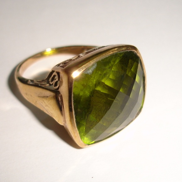 Sajen Jewelry - Sajen Green Quartz Faceted Ring 10.5